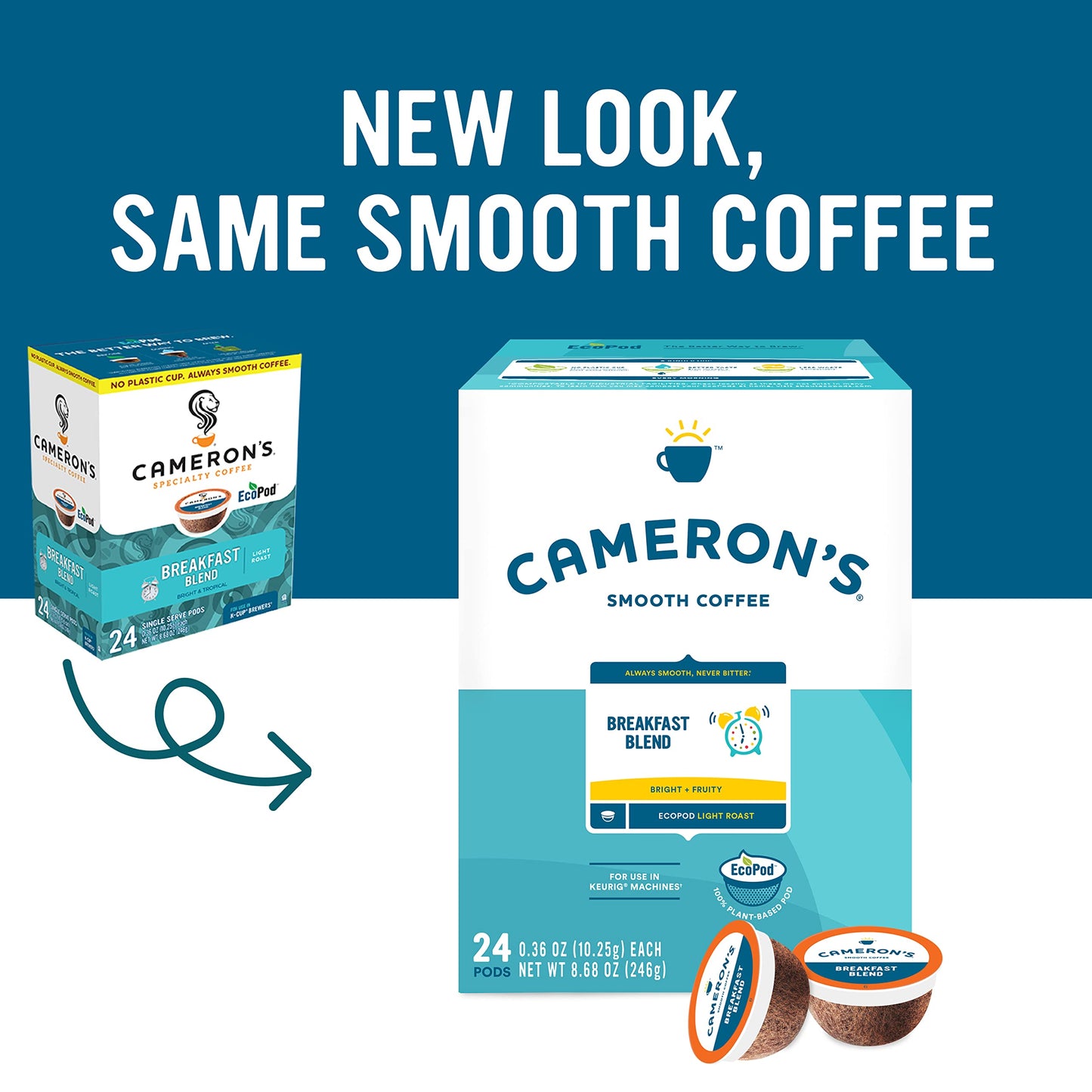 Cameron s Coffee Single Serve Pods, Breakfast Blend, 96 Count