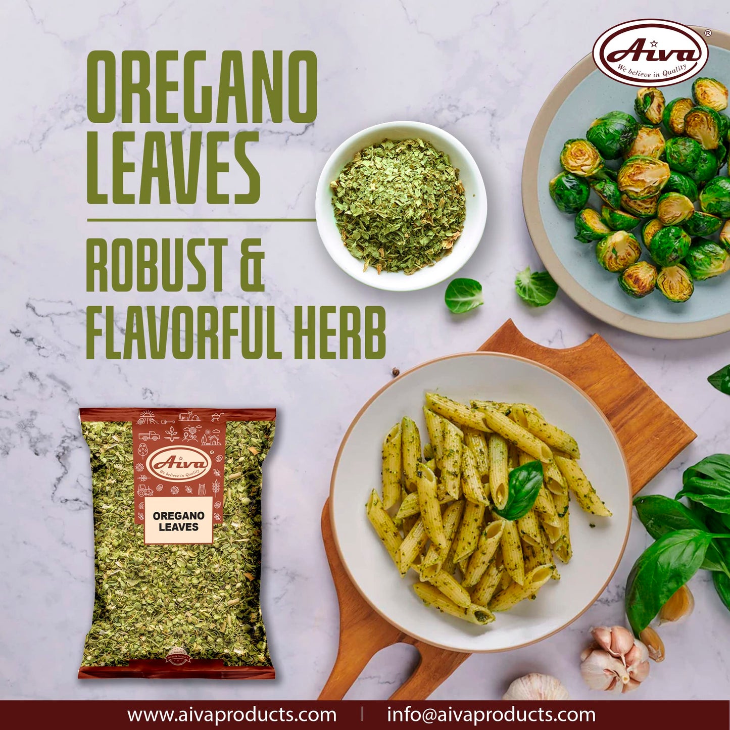 Aiva Dired Oregano Leaves | Natural | (7 Oz)