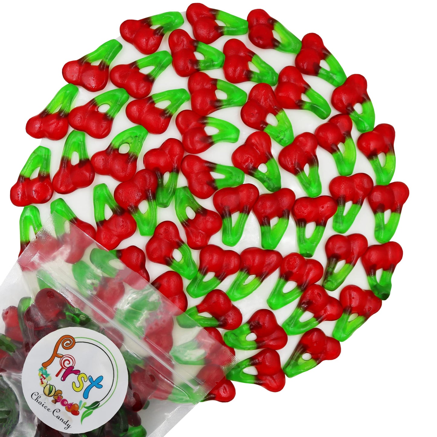 FirstChoiceCandy Gummy Fruit Candy (Happy Twin Cherry, 10 Pound (Pack of 1))