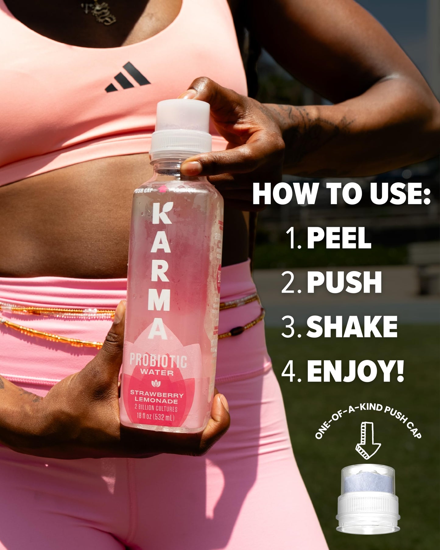 Karma Blueberry Watermelon Energy Water l Caffeinated Natural Energy Drink l Low Calorie Focus and Energy Boost, 18 Fl Oz (Pack
