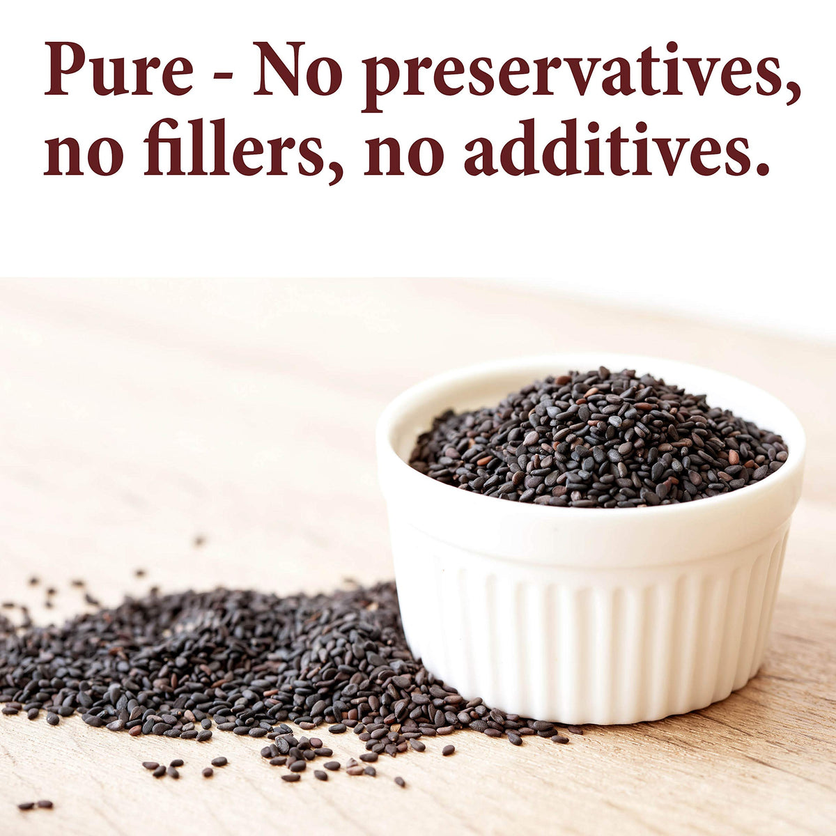 The Spice Way Black Sesame Seeds - 8 oz Pack, Non-GMO, Natural Flavor