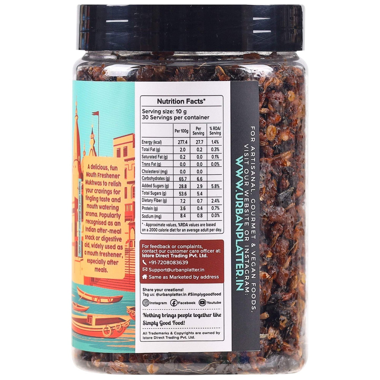Urban Platter Banarasi Paan Mukhwas | 10.58 Oz (300G) | Traditional Indian Mouth Freshener | Refreshing After-Meal Digestive | Sweet, Aromatic & Flavorful Blend | Vegan & Travel-Friendly Snack