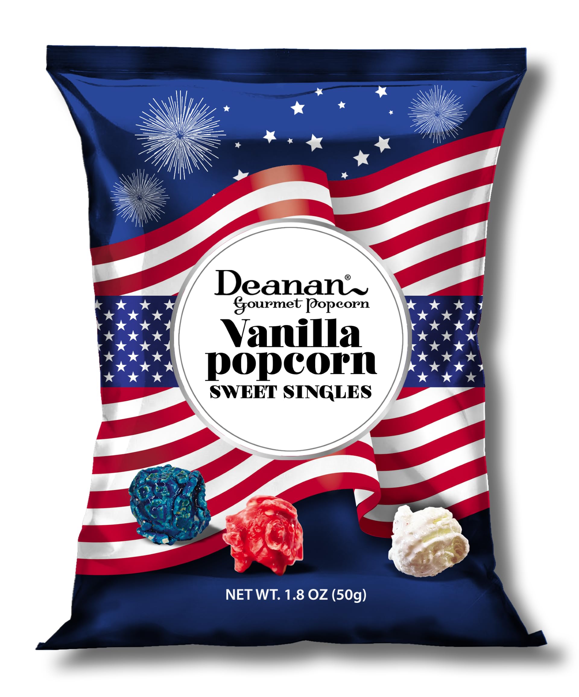 Deanan Patriotic Vanilla Popcorn 12 Count (1.5 Cup ea)