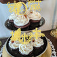 YCTHUNFISH Cupcake Toppers Glitter Cross Decorations, 2.2x2.3 inches, Gold, for Religious Theme Party and Baby Showers