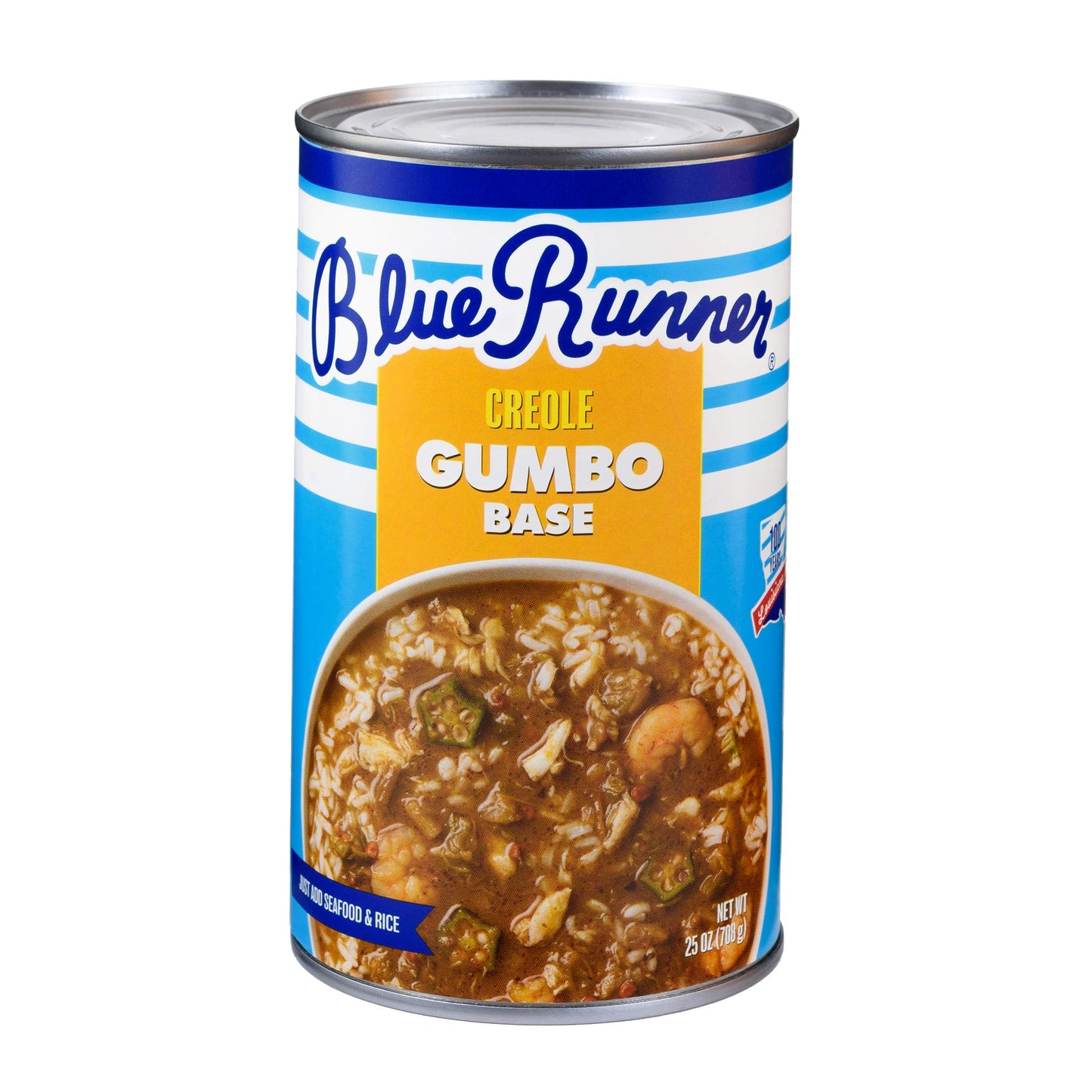 Blue Runner-Creole Seafood Gumbo Base-25 Ounce Can (Pack of 6)-A Rich, Flavorful and Authentic Creole Classic-An Instant Meal, J