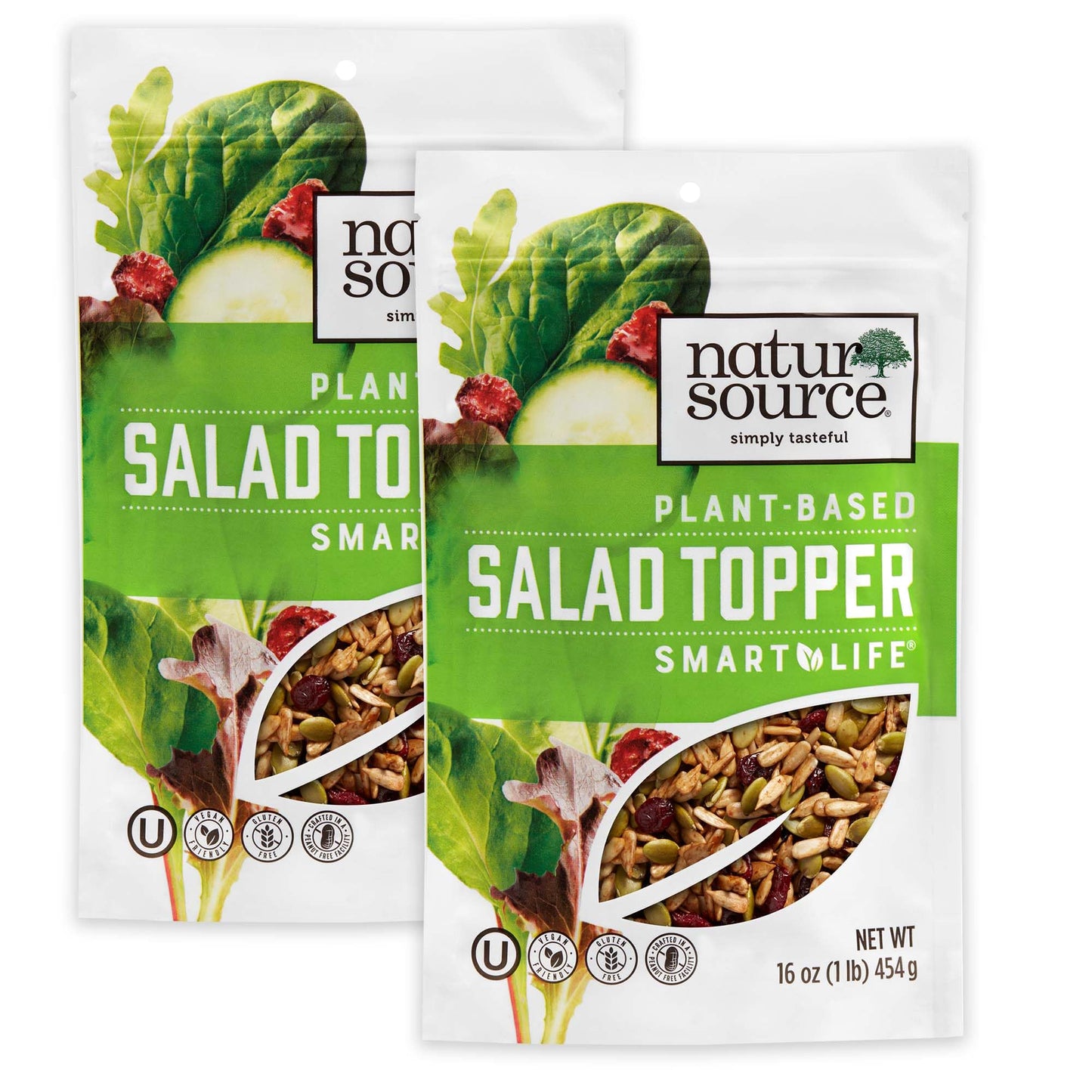 Natursource Salad Topper Smart Life - Salad Toppings  Salad Mix  Salad Toppers Seeds And Cranberries  Crunchy  Mixed Seeds For Salad  Oatmeal Or Yogurt  Natural  Gluten Free - 16 Oz (1 Lb) (Pack Of 2)