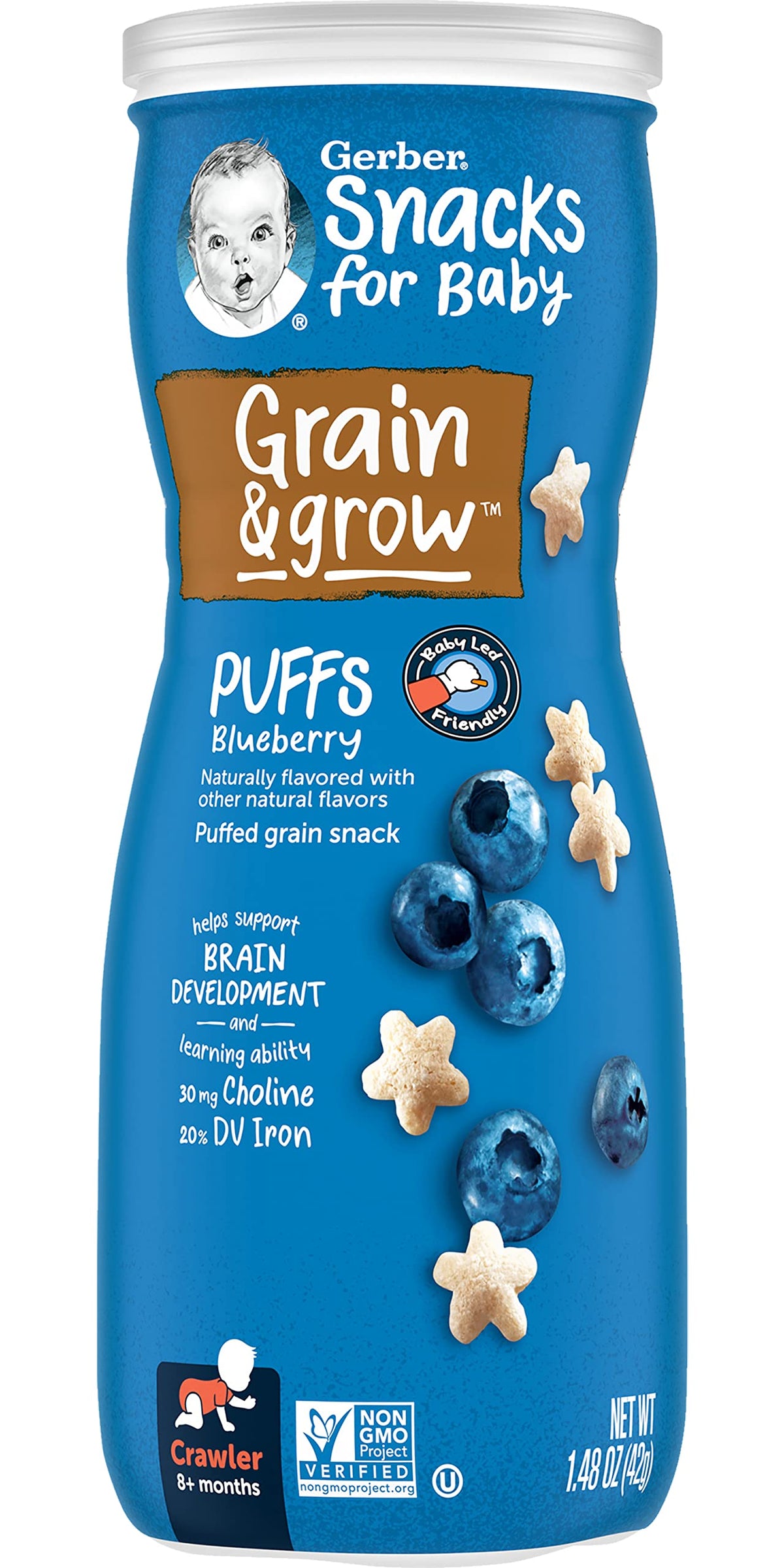 Gerber Graduates Puffs - Blueberry - 1.48 Oz - 3 Pk