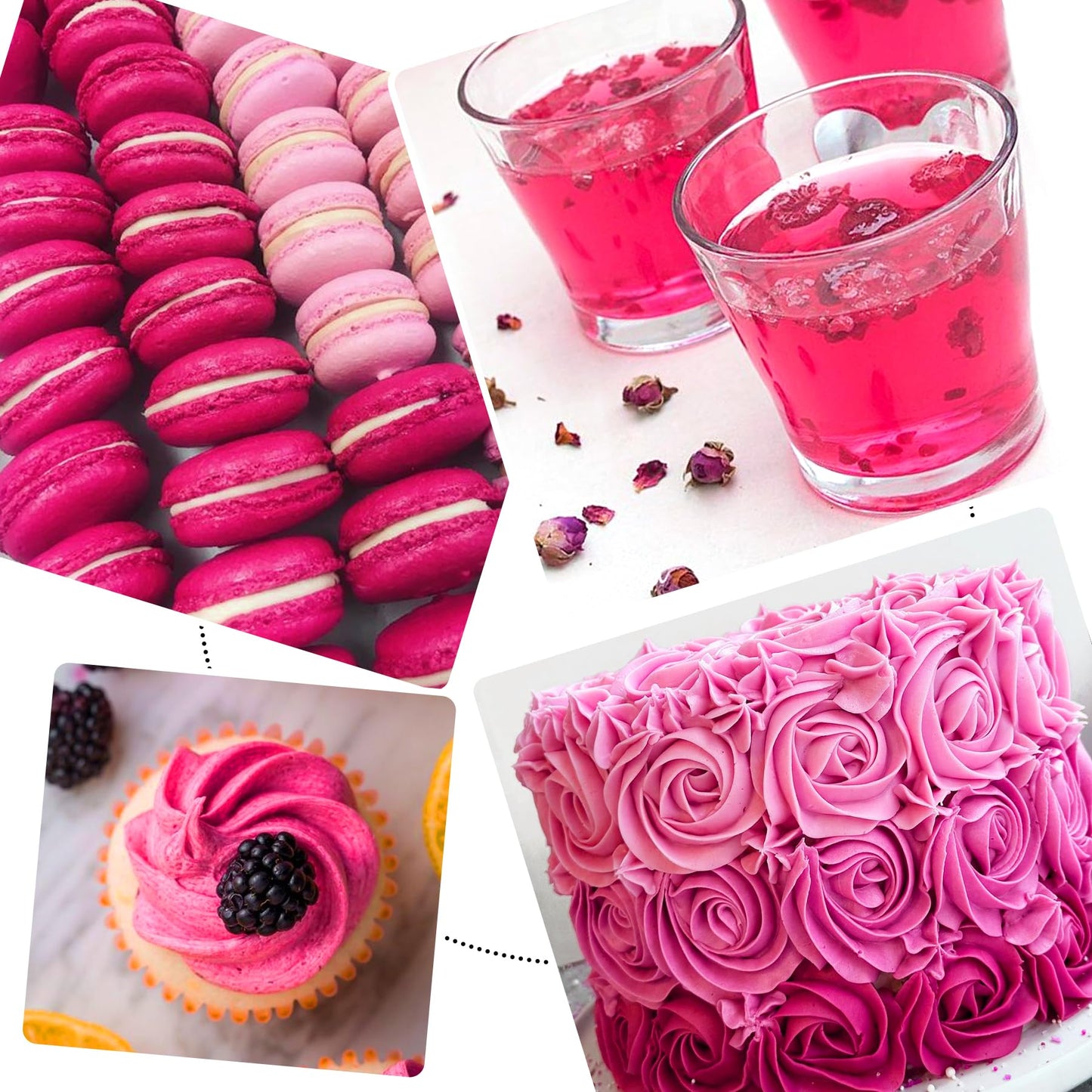 Vividye Food Coloring - 240ml Liquid Dye for Baking and Crafts - Tasteless Rose Color