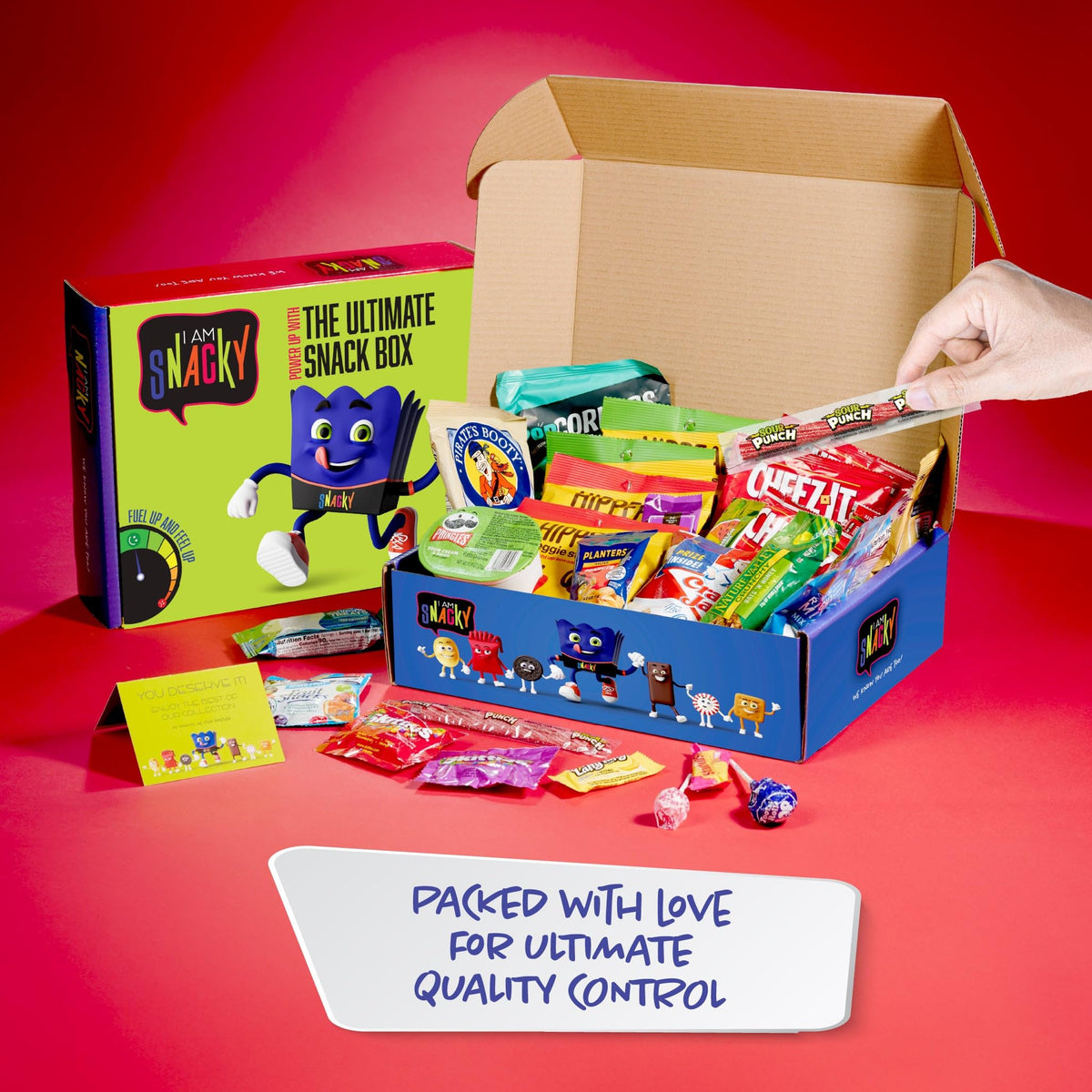 I Am Snacky - Halloween Trick Or Treats Snack Box Care Package + Greeting Card - Snacky'S Festive Faves (45 Count) Birthday Swee