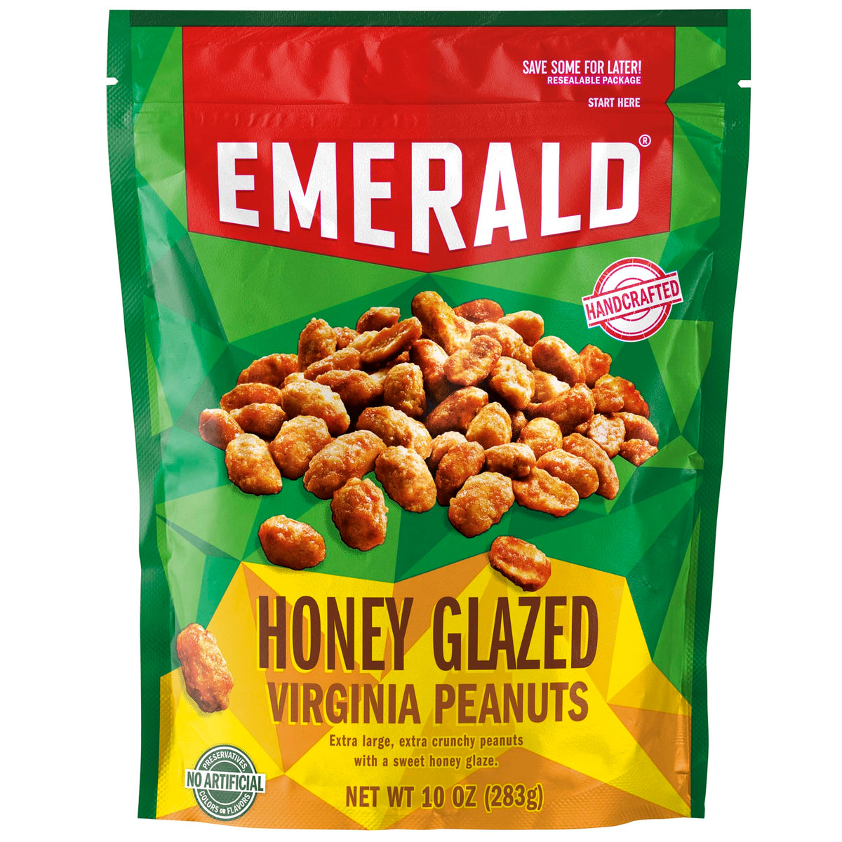 Emerald Honey Roasted Virginia Peanuts, 10 Oz (Pack Of 4)