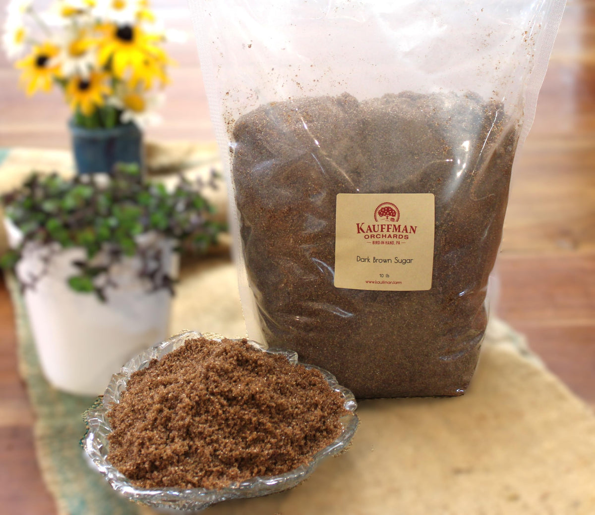 Kauffman Orchards Old-Fashioned Dark Brown Sugar  10 Pound Bag