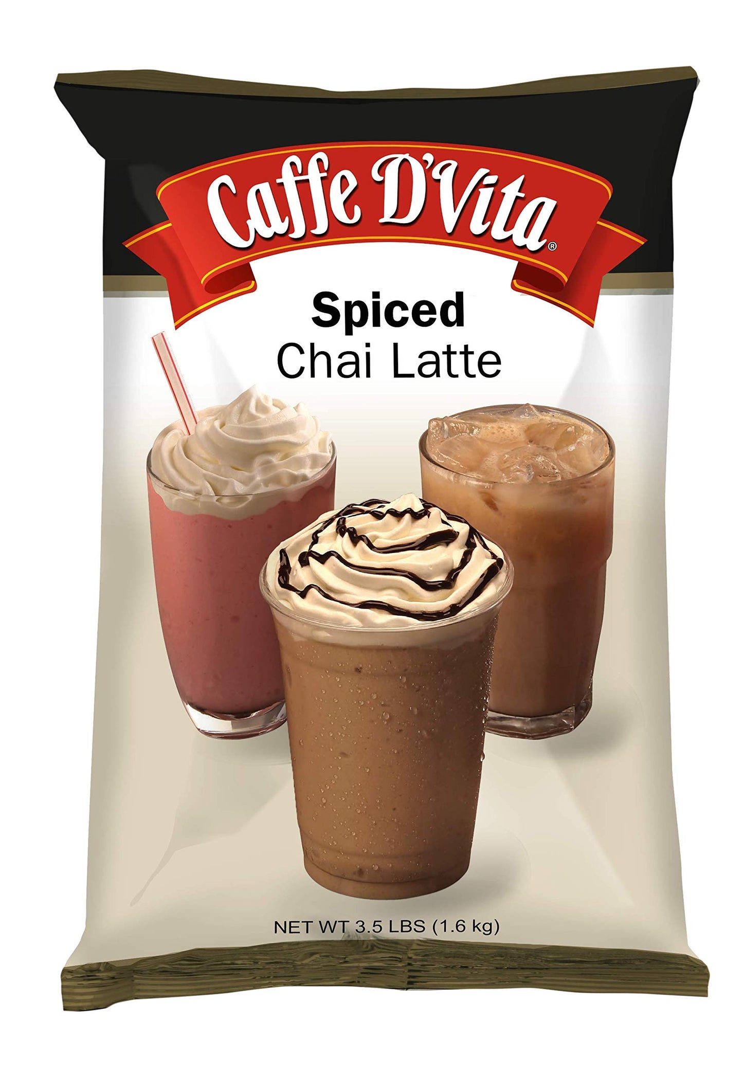 Caffe DVita Spiced Chai Latte Mix, Gluten Free, 56 Ounce Bag