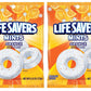 Orange Mint Life Savers - Pack of 2 - Invigorating Orange Flavor - Great for Snacking on the Go - Perfect for the Whole Family