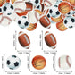 48 Pcs Edible Sports Cupcake Toppers Wafer Paper Baseball Rugby Cupcake Picks Edible Basketball Soccer Football For Cake Decorat