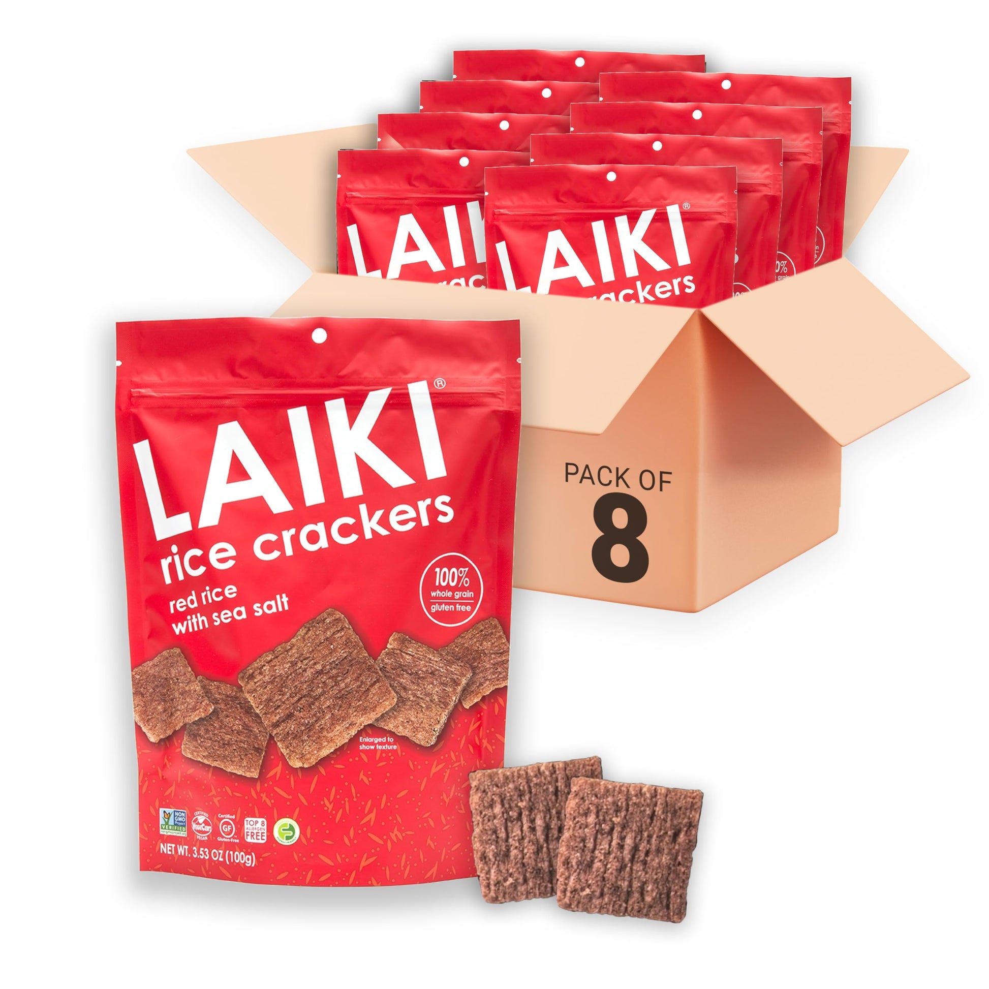 Rice Crackers - Gluten Free Snacks - Deliciously Light and Airy Crunch - Allergen-Friendly, Vegan, Non-GMO, FODMAP Friendly, See