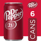 DR PEPPER - MINI CANS, 7.5 OZ, 6 PK