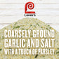 Lawrys Garlic Salt with Parsley Seasoning, 28 oz - Coarse Grind for Beef, Poultry, Stir-Fry, and Pasta