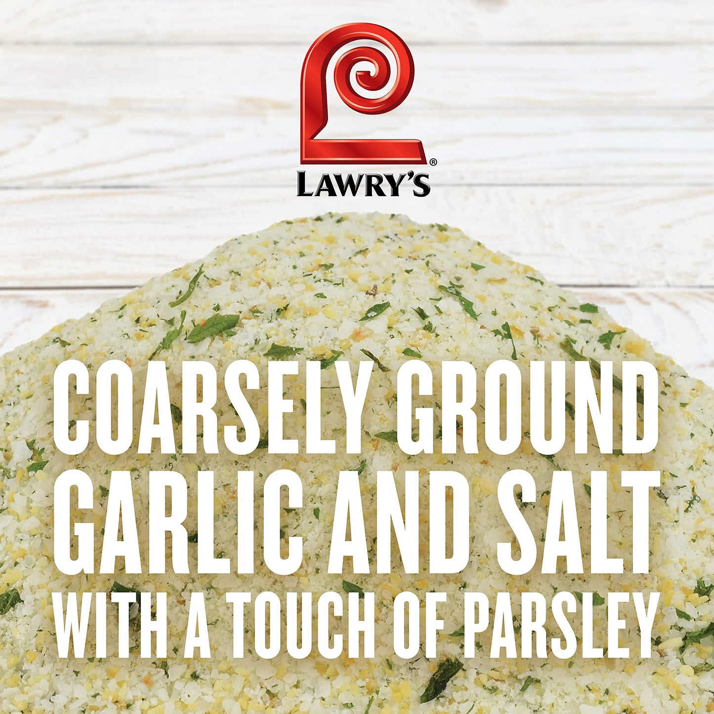 Lawrys Garlic Salt with Parsley Seasoning, 28 oz - Coarse Grind for Beef, Poultry, Stir-Fry, and Pasta