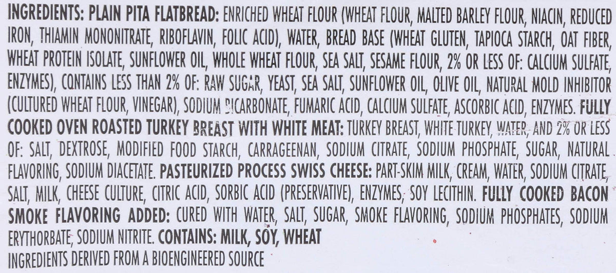 Hillshire Farm, Turkey Bacon Club Flatbread Sandwich, 8.6 Oz. (10 Count)