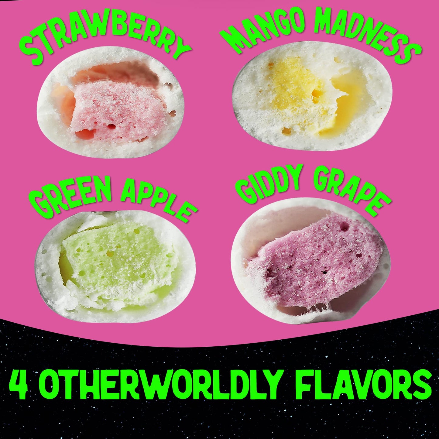 Space Age Snacks Premium Freeze Dried Hi Chews - Moon Clouds Candy, 4 Ounce, Boxed for Protection