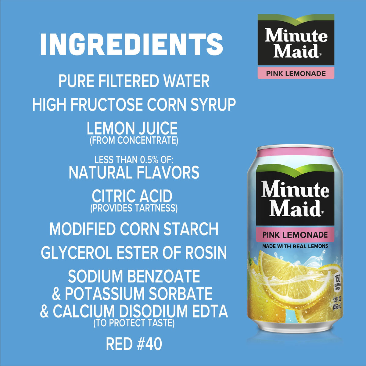 Minute Maid Pink Lemonade, 12 Fl Oz (pack of 12)