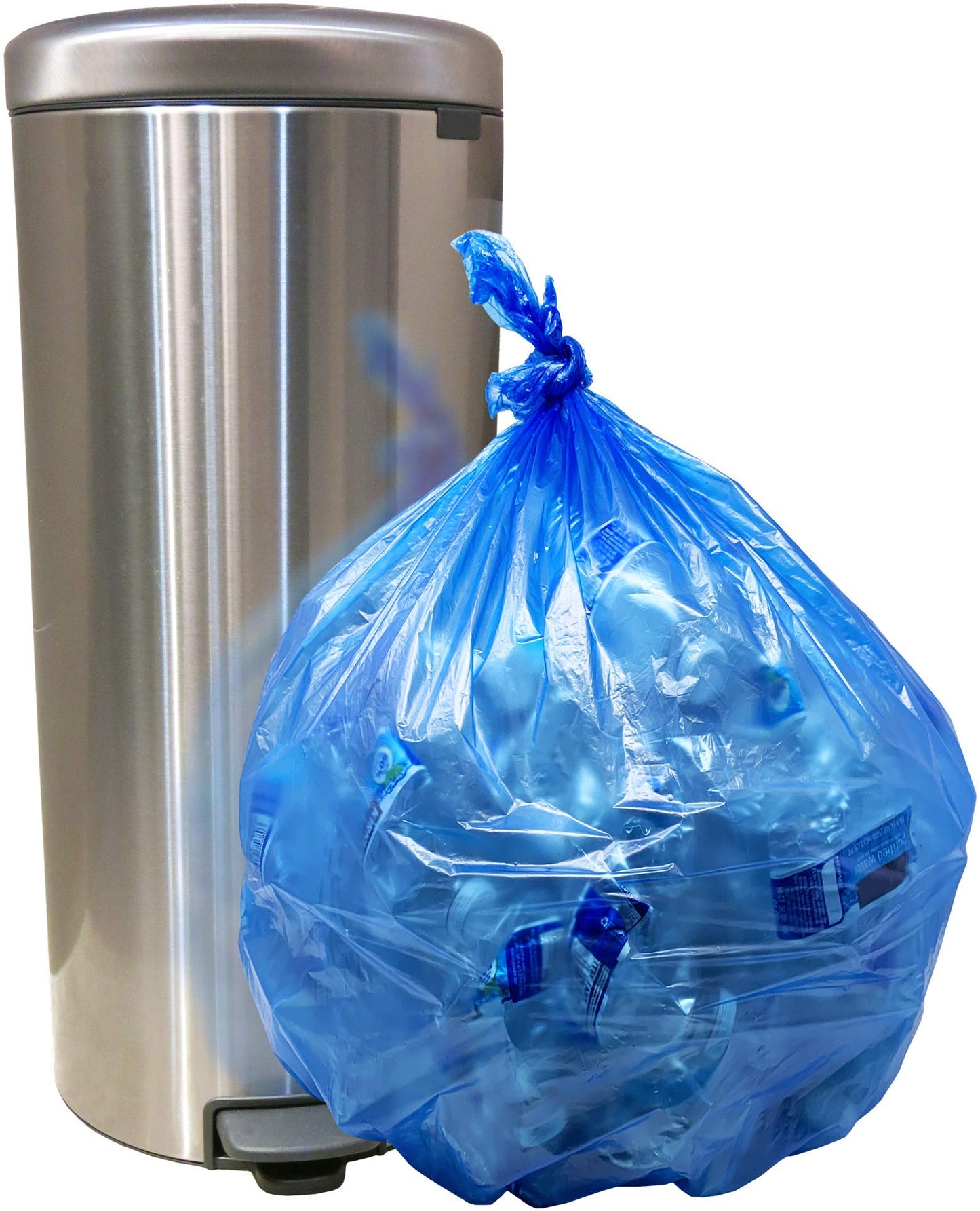 Reli. Supervalue 16-25 Gallon Recycling Bags  120 Count  Blue Trash Bags