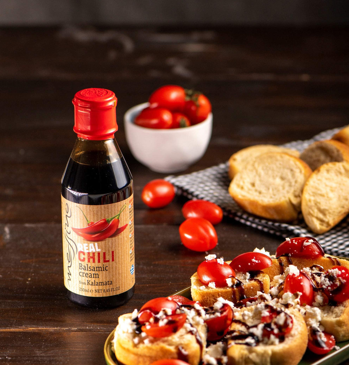 Messino Balsamic Vinegar Glaze, Imported from Greece, 250 ml (8.45 Fl Oz), Model PAPDV1