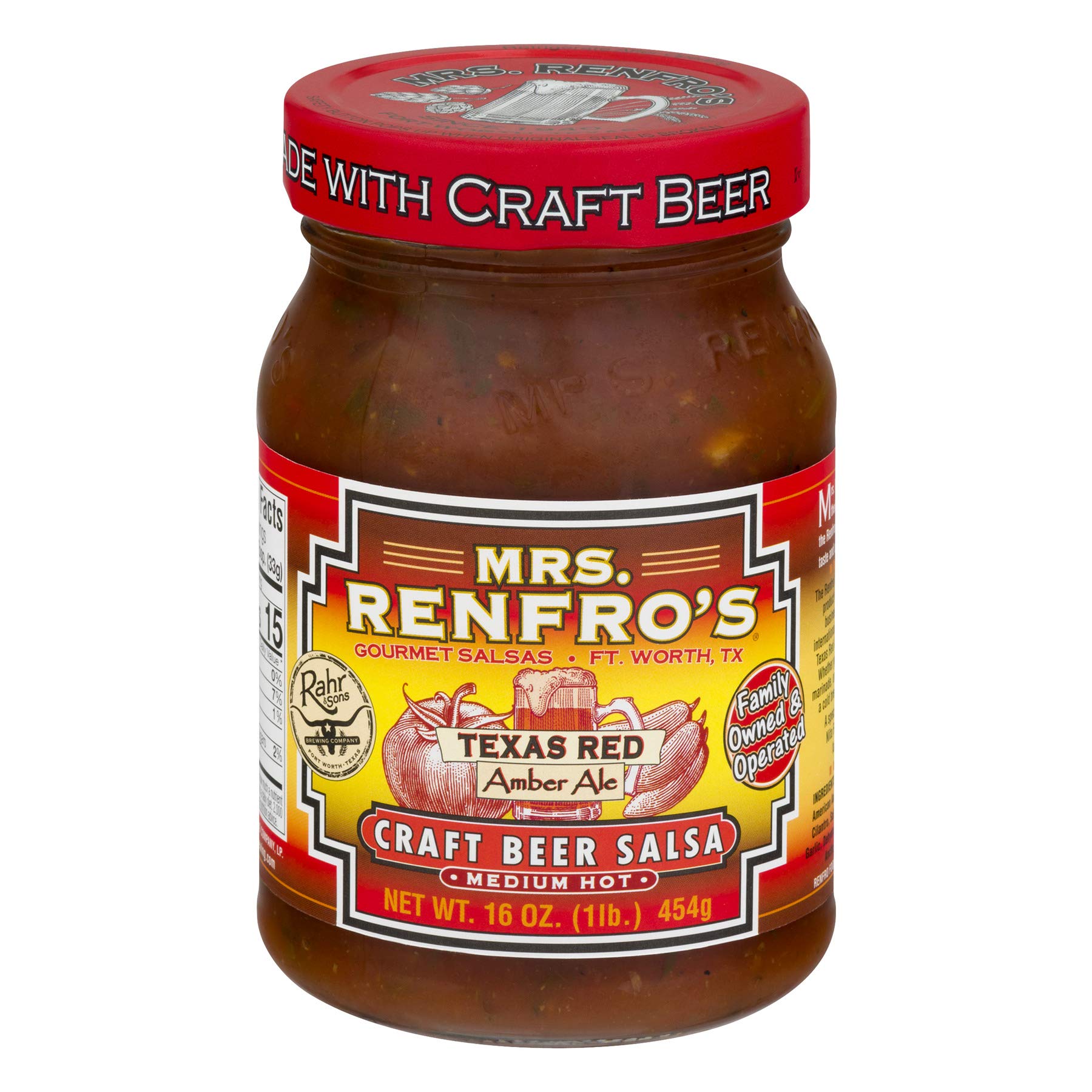 Mrs. Renfros Salsa Texas Rd Craft Beer, 16 oz, 1.66 lb, Model KE00298226