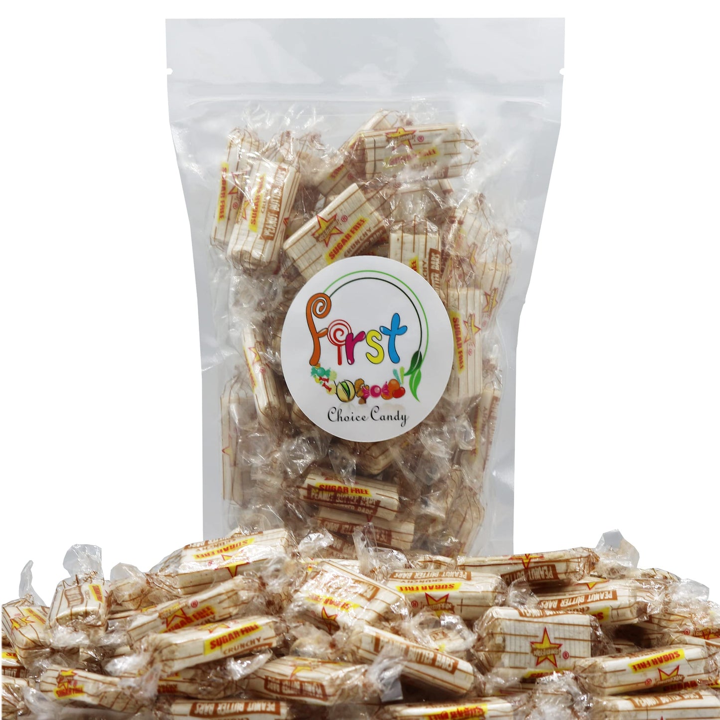Firstchoicecandy Sugar-Free Peanut Butter Bar 1 Pound