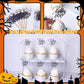 Rssta i Cupcake Toppers, 24 Pack Glitter Ghost Baby Boo Picks, 2.2x4.4 inches, Black, Model XM117-Black, Perfect for Halloween Parties