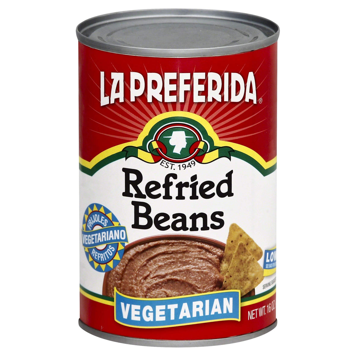 La Preferida Refried Beans, Vegetarian, 16-Ounce (Pack of 12)