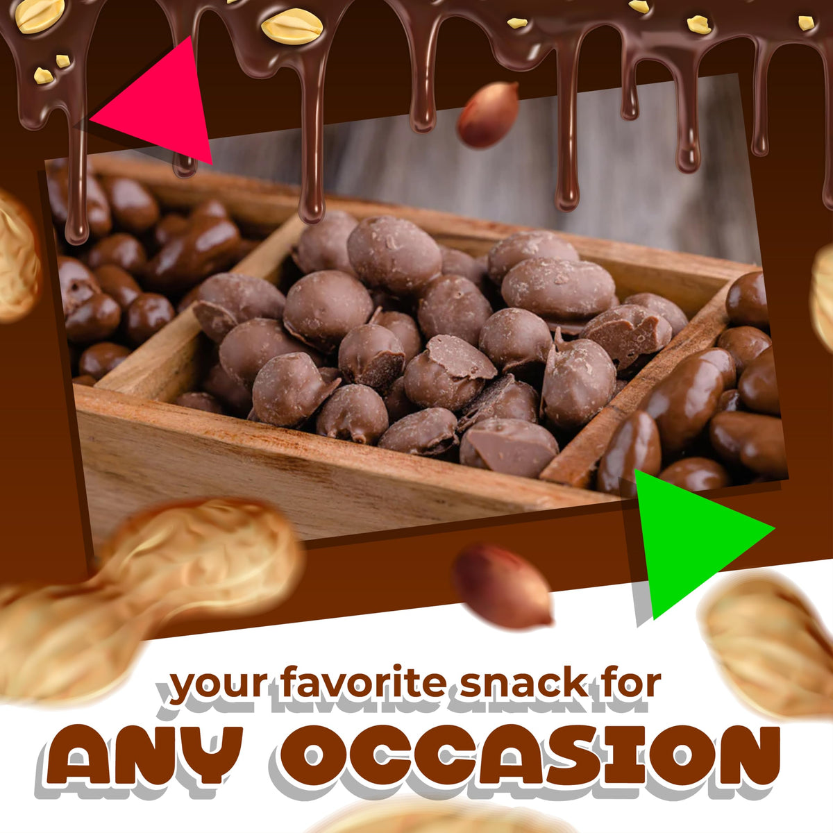 Milk Chocolate Double Dipped Peanuts Candy (2 Pound Bag)
