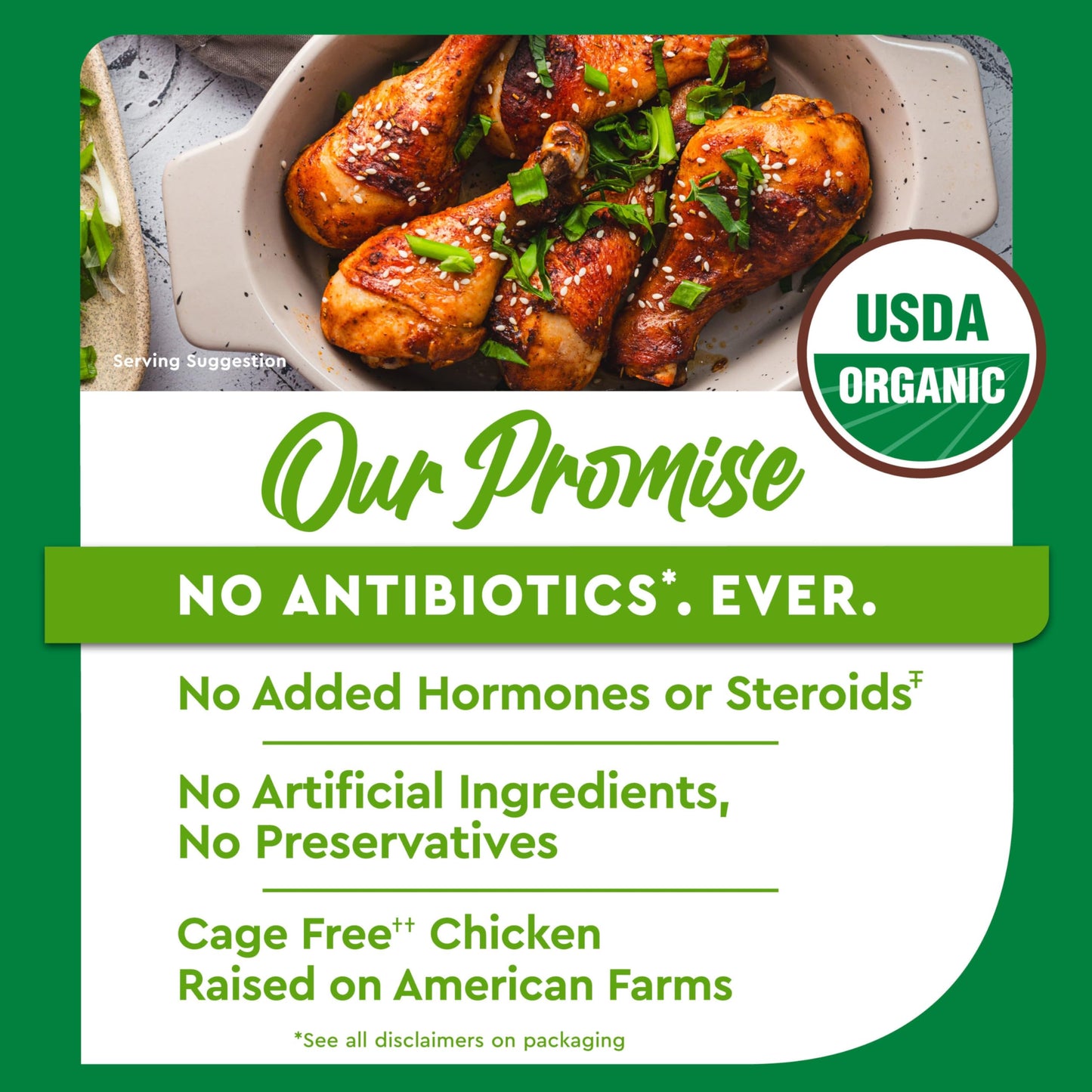 Just Bare Organic Fresh Chicken, Drumsticks, 1.5 lb