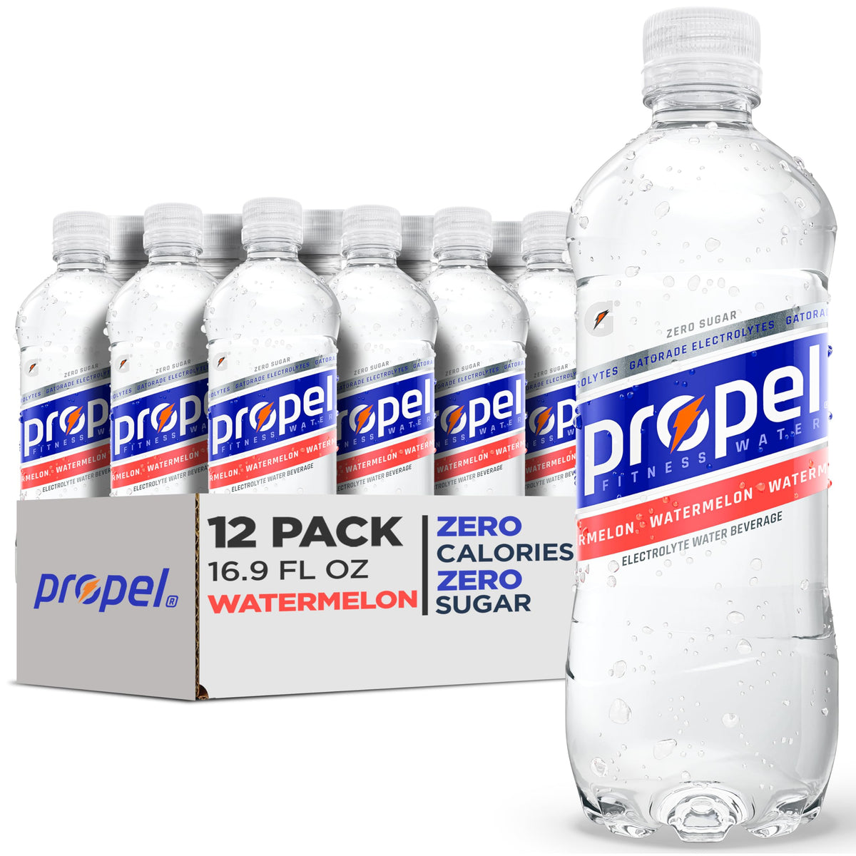 Propel Electrolyte Enhanced Water Sports Drink, Watermelon Flavored Water, Zero Calorie & Zero Sugar Hydration with Electrolytes