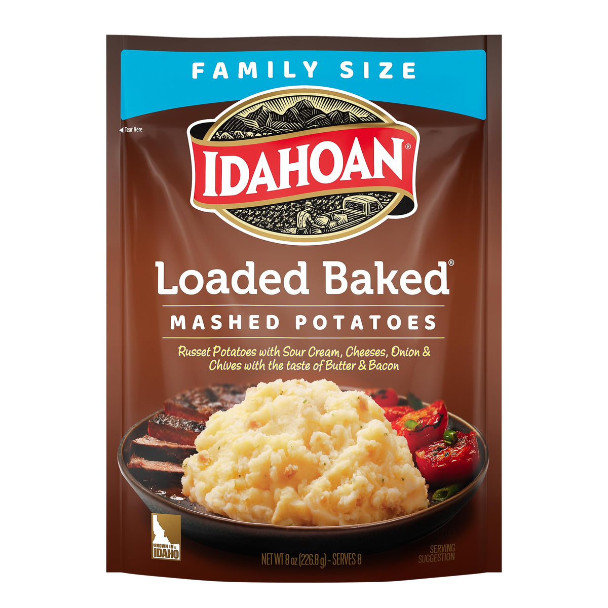 Idahoan Loaded Baked Mashed Potatoes, 8 Ounce (Pack of 8)