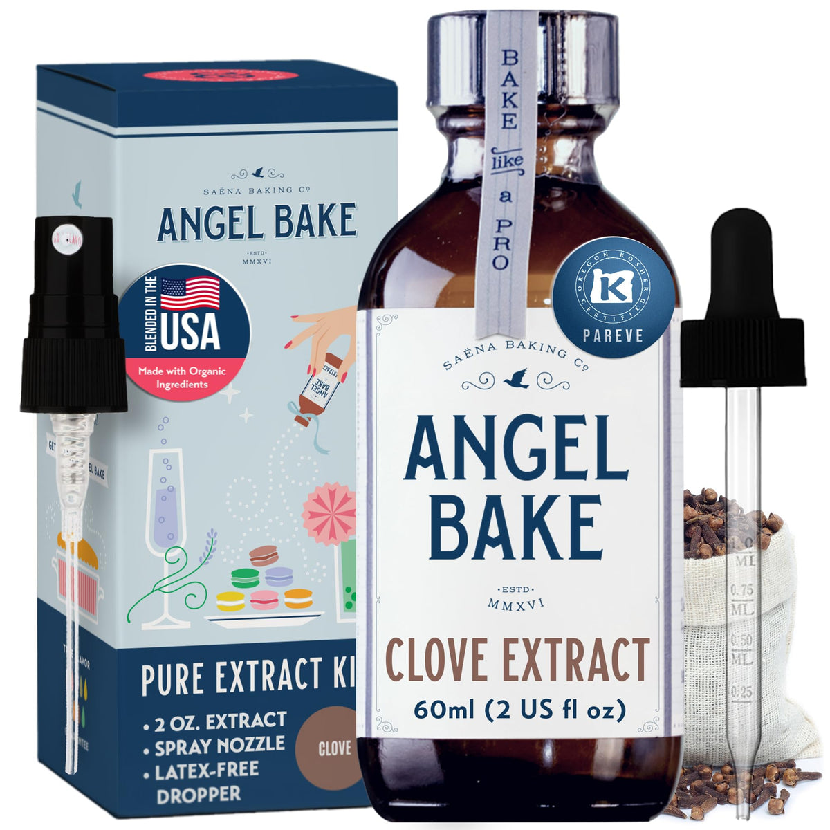Pure Clove Extract for Baking and Mixology- Culinary Aromatics Kosher, Keto Friendly, Vegan & Gluten-Free for Cooking, Desserts,
