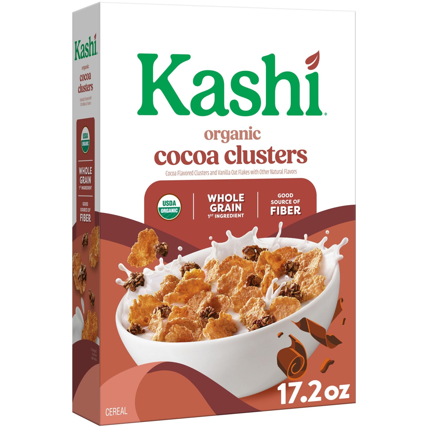 Kashi Breakfast Cereal  Organic  Whole Grain  Cocoa Clusters  17.2Oz Box (1 Box)