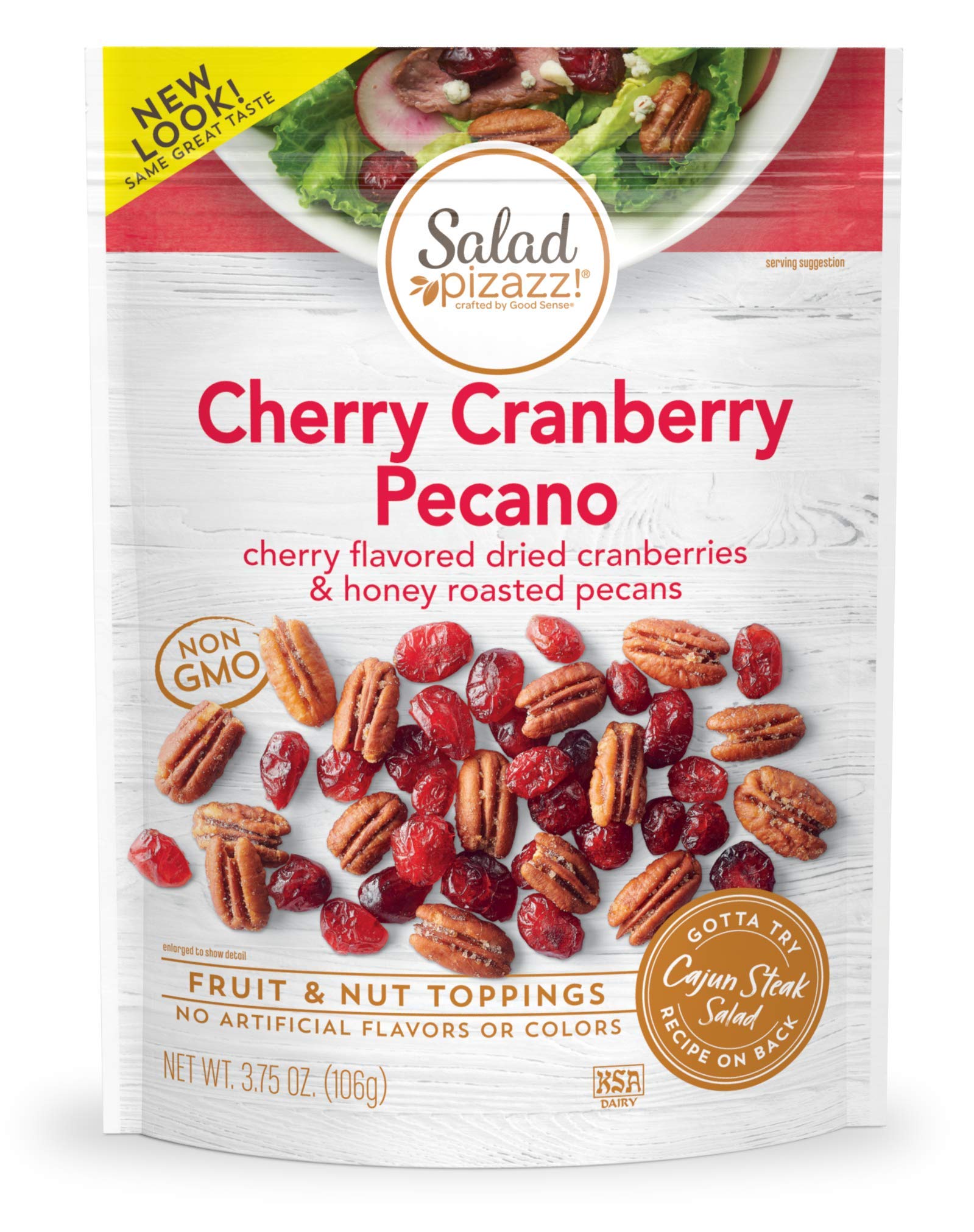 Salad Pizazz Salad Toppers, Cherry Cranberry Pecano, 3.75 ounce resealable bag (pack of 6), Non-GMO, No artifical flavor or colo