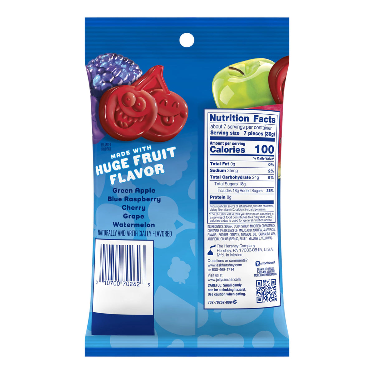 JOLLY RANCHER Gummies Assorted Fruit Flavored Candy Bag, 7 oz (Pack of 3)