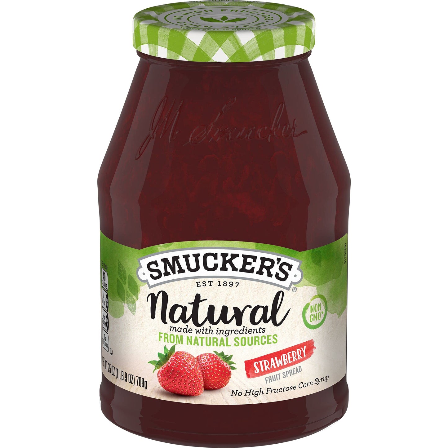 Smuckers Natural Strawberry Fruit Spread, 25 Ounce