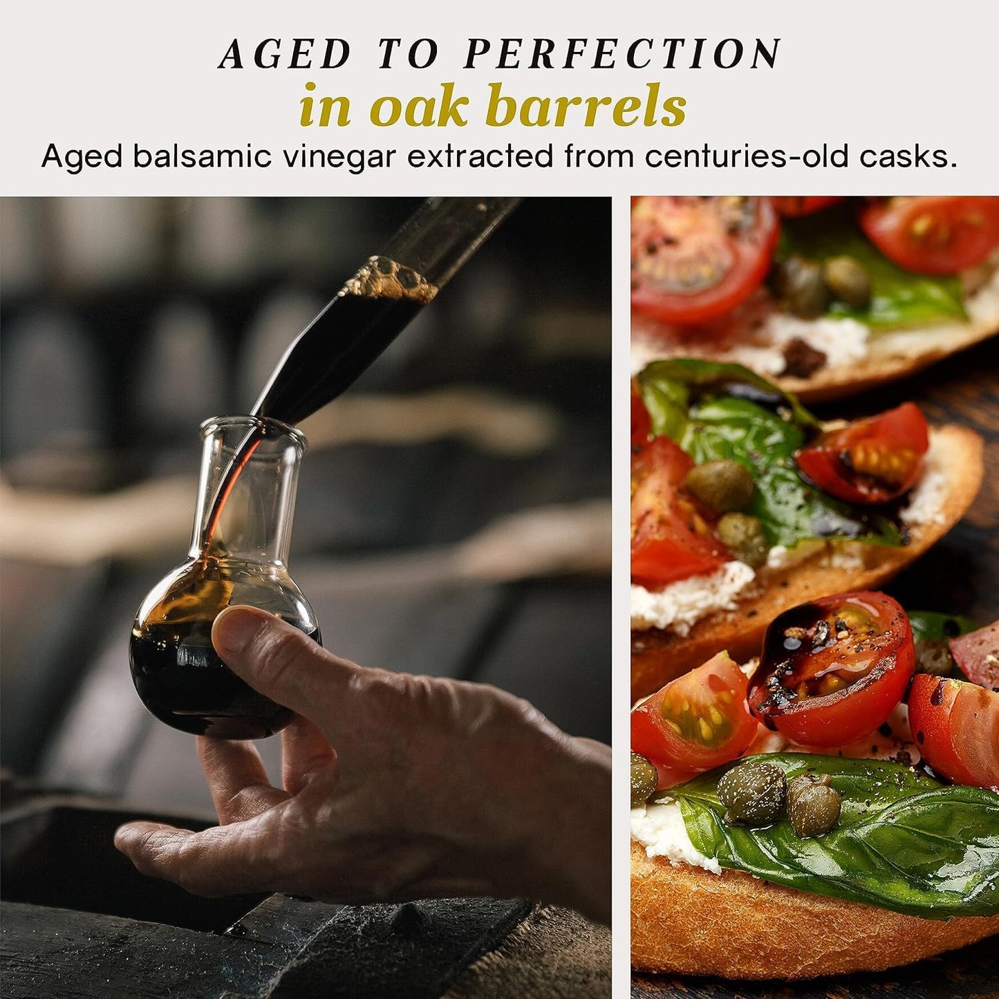 Giusti Balsamic Vinegar Gift Set - 2 x 8.45 fl oz - Black & White - Gran Deposito Aceto Balsamico di Modena - Italian Gifts