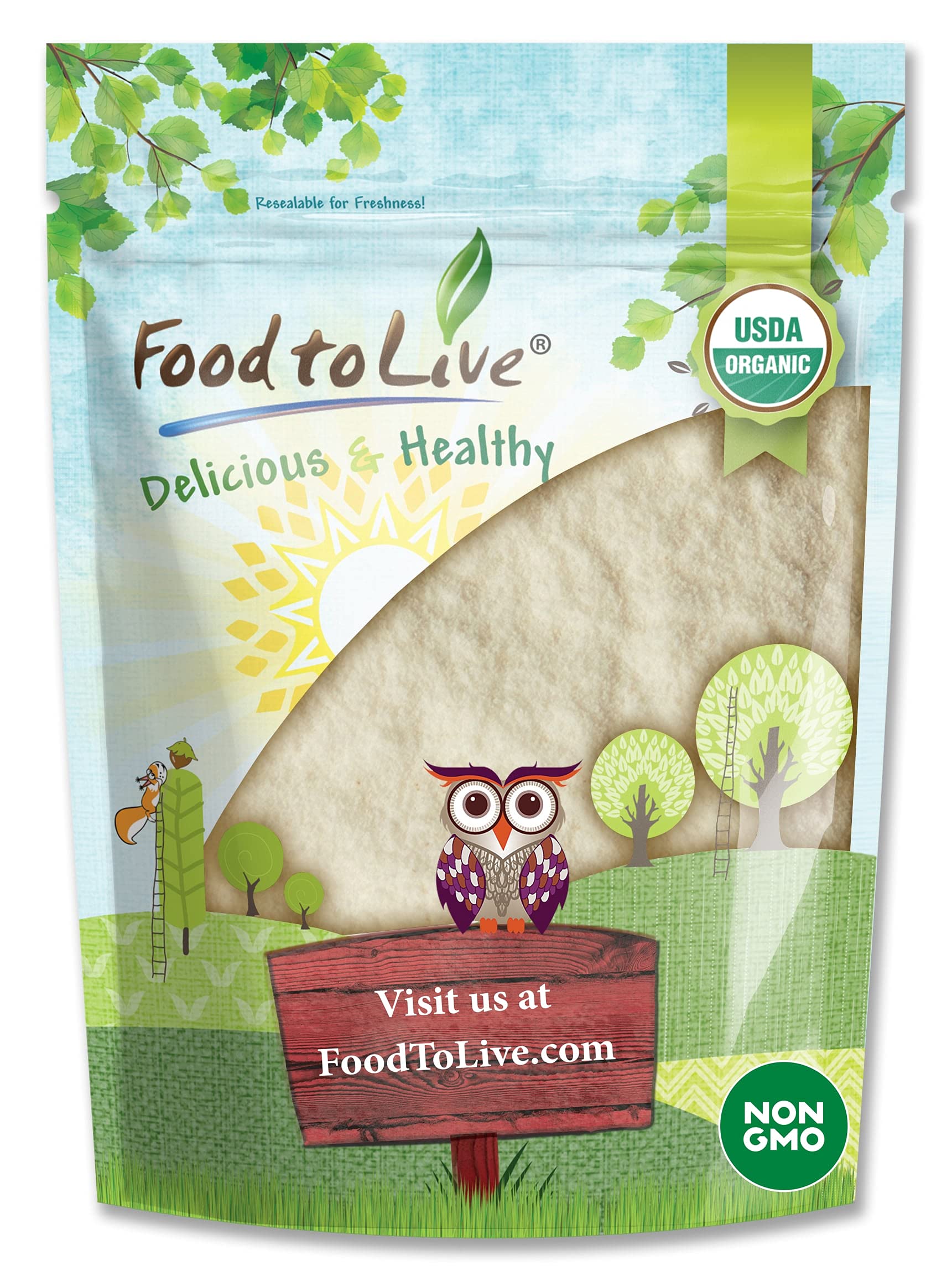 Food to Live Organic Apple Powder, 1 Pound - Non-GMO, Unsulfured, Raw, Vegan, Bulk, Great for Juices, Smoothies, Yogurts, and In