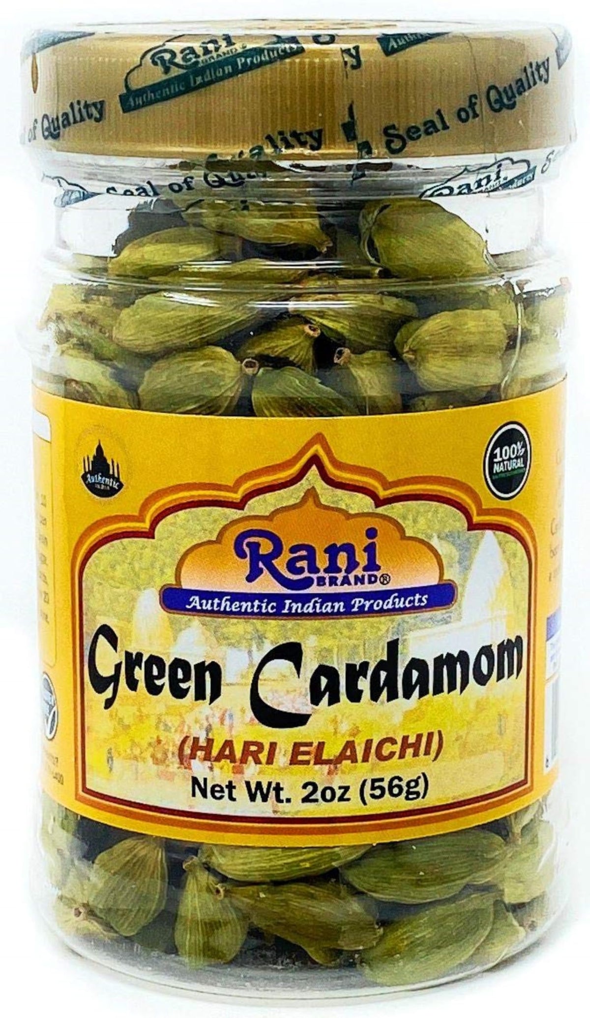 Rani Green Cardamom Pods Spice, All Natural, Vegan, Gluten Friendly, 2oz (Pack of 12), Product of India