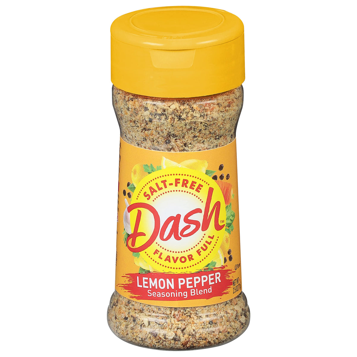 Dash Salt-Free Seasoning Blend, Lemon Pepper, 2.5 Ounce (Pack Of 8)