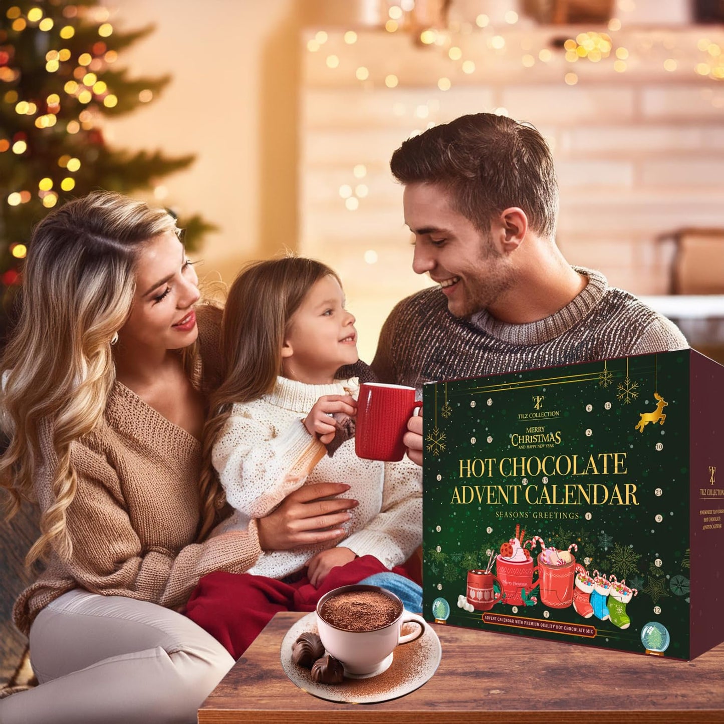 Hot Chocolate Advent Calendar 2025 - Gourmet Luxury 24 Hot Chocolate S Variety Flavours - Food Advent Calendars Gifts Set For Men Women Children