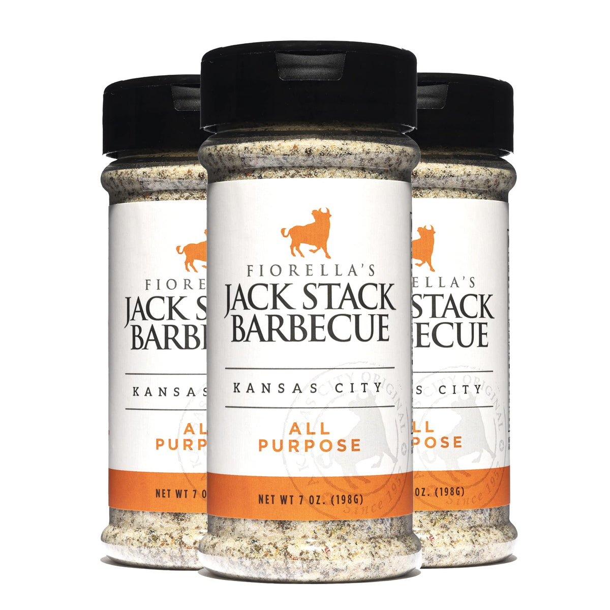 Fiorellas Jack Stack Barbecue All Purpose Dry Rub Seasoning 3 Pack - 7oz Each for Chicken, Beef, Ribs, Vegetables, Seafood