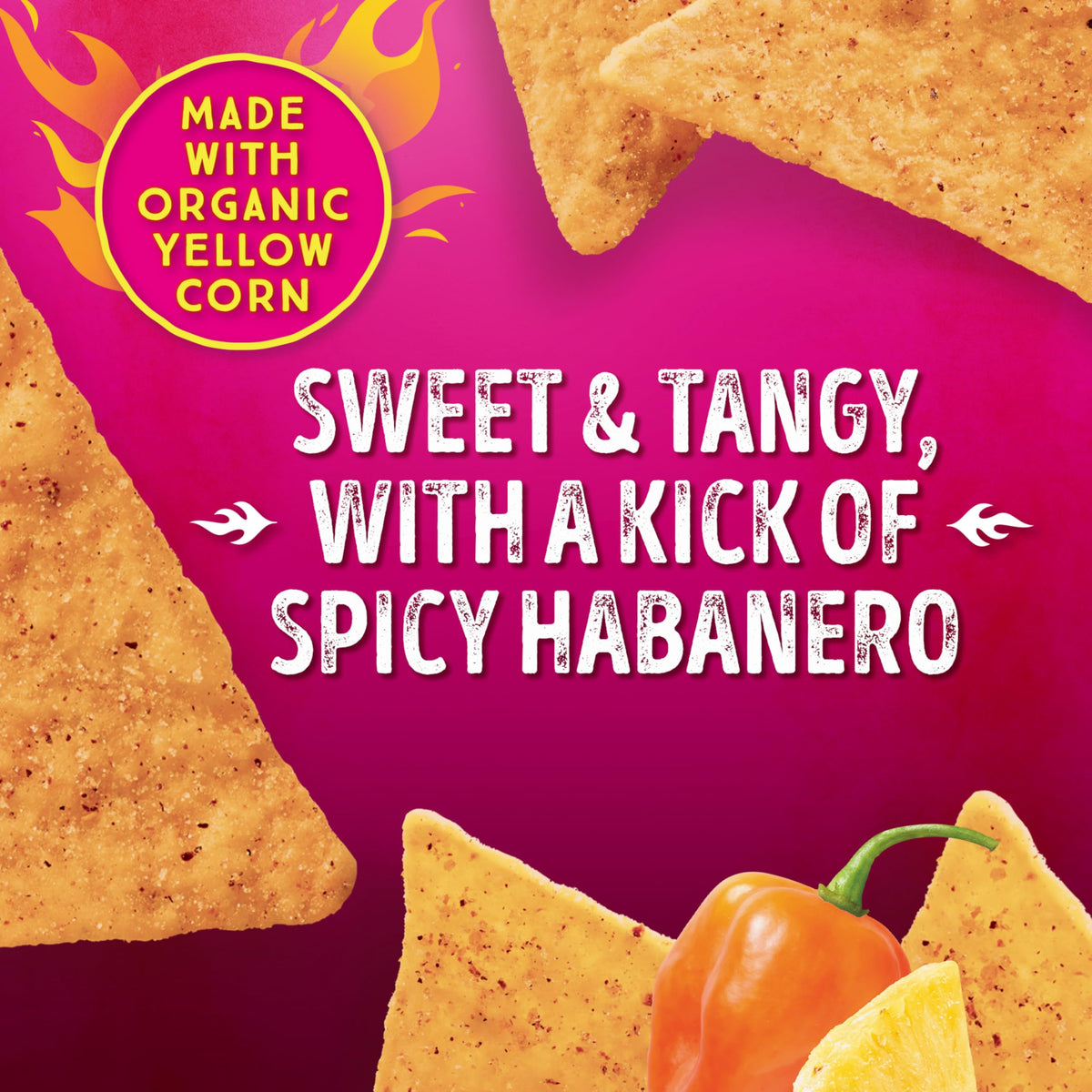 Late July Snacks, Hawaiian Habanero Corn Tortilla Chips, 7.8 Oz Bag