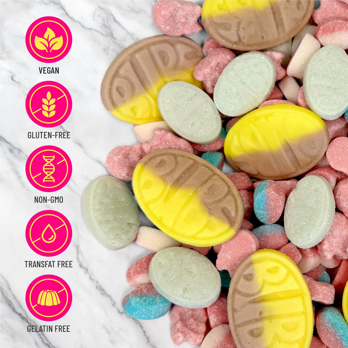Scandylicious Swedish Candy Mix - Vegan Sour & Sweet Sampler, 1 LB, Gelatin-Free