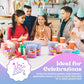 Gotta B Sweet Birthday Cake Flavored Cotton Candy - 2 Oz Reclosable Jar - Blue, Pink And White - Birthday Party Treats For Kids