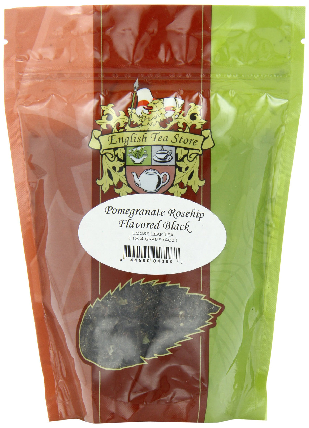 English Tea Store Loose Leaf, Pomegranate Rosehip Flavored Black Tea - 4oz, 4 Ounce